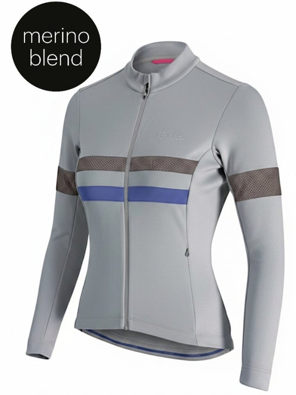 RAPHA Gray Brevet Merino Long Sleeve Cycling Jersey Reflective xs - Picture 1 of 15